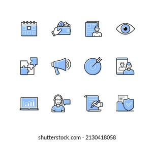 Moderne Arbeit - moderner Design-Stil-Symbole