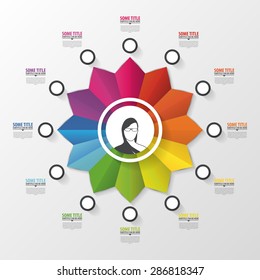 Modern work management planning infographics. Business template.
