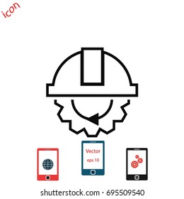 modern worker sign icon, Vector EPS 10 illustration style