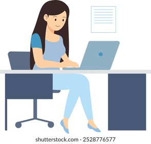 Espaço de trabalho moderno: um vetor conceitual da produtividade digital, conexão digital: uma ilustração da vida profissional moderna,