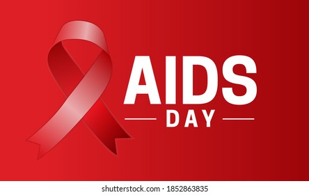 Modern World AIDS Day Red Background