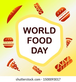 Modern world food day background vector illustration
