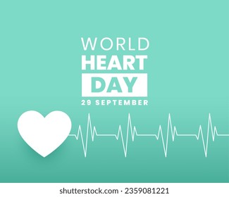modern world heart day cardiogram background for health awareness vector