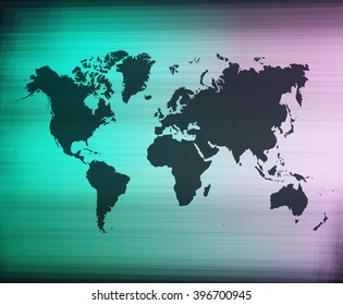 modern world map. Bright color background. Vector illustration