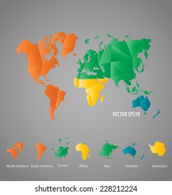 Modern world map design, vector illustration.
