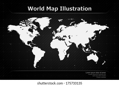Modern World Map Illustration | EPS10 Vector