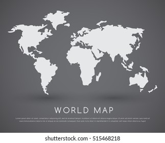 Modern World Map : Vector Illustration