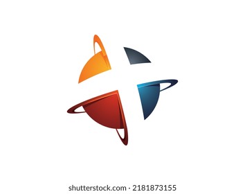 Modern world universe galaxy network logo illustration