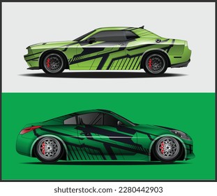 Modern wrap design for car wrap branding and automobile sticker decals livery