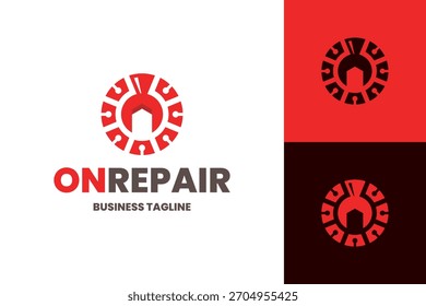 Vector de logotipo de tecnología de llave moderna