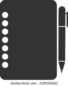 Modern writing notebook icon vector 