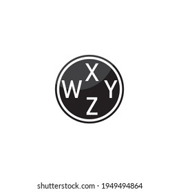 Modern WXYZ Initial letter alphabet font logo vector design