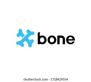 Modern X Bone logo Design