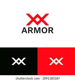 Modern X logo design concept. Strong logomark illustration. Can representing speed, male, energy, power.