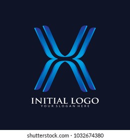 Modern X logo Icon vector