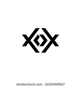 Logotipo moderno del monograma de XDX – diseño geométrico de la marca