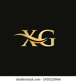 Modern XG logotype for luxury branding. Initial XG letter business logo design vector