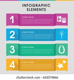 Modern xmas infographic template. infographic design with xmas icons includes sparkler, cookie, garland. can be used for presentation, diagram, annual report, web design.