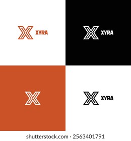 Modern Xyra Logo Design in Minimalist Style with Bold Colors

