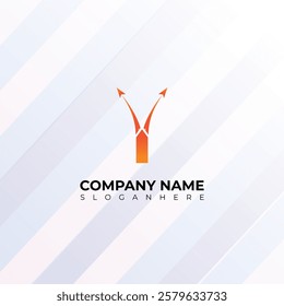 Modern Y airplane logo Design, letter Y Logo design