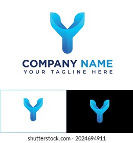 Modern Y Letter Logo design