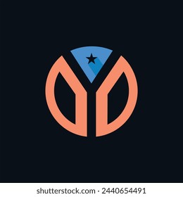 Modern Y logo design with star icon