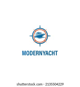 Modern Yacht Logo Design Template