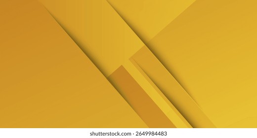 Modern yellow abstract background with bold geometric shapes and layered gradient design