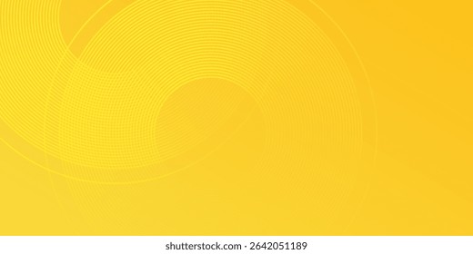 Modern yellow abstract background with circular shapes composition simple abstract