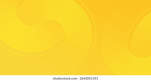Modern yellow abstract background with circular shapes composition simple abstract modern