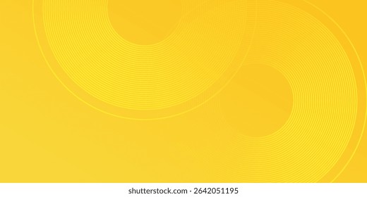 Modern yellow abstract background with circular shapes composition simple abstract modern design