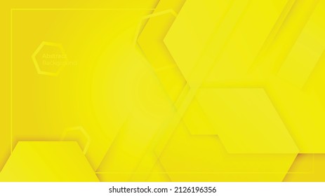 Fondo abstracto amarillo moderno. Composición del diseño hexagonal. estilo de fondo de negocio y elegante para afiches, fondos de pantalla, banners, carteles, sitios web. vector 10 pasos
