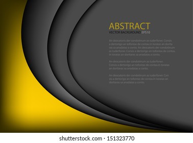 Modern yellow background dimension 3d overlap graphic message board for text and message design frame line shadow for modern web design , vector