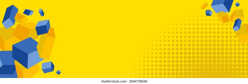 Modern yellow background with stripes. vector abstract background hipster futuristic graphic, texture design, bright poster, banner yellow and blue.