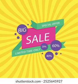 modern yellow big sale background