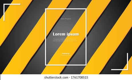 Modern Yellow black in abstract background in full HD size, factory or industrial concept, vector template for your design work, presentation, website or others.