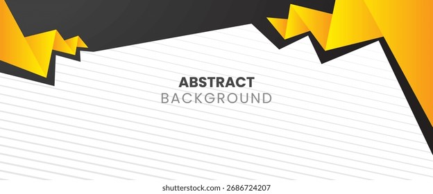 Fondo abstracto de forma geométrica degradado negro amarillo moderno