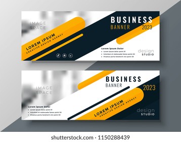 modern yellow business banner design