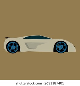 modern yellow car in background