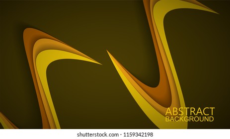 Modern Yellow Curve Vector Background 