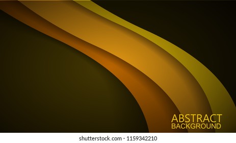 Modern Yellow Curve Vector Background 