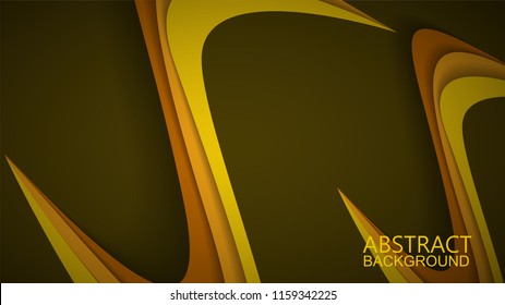 Modern Yellow Curve Vector Background 