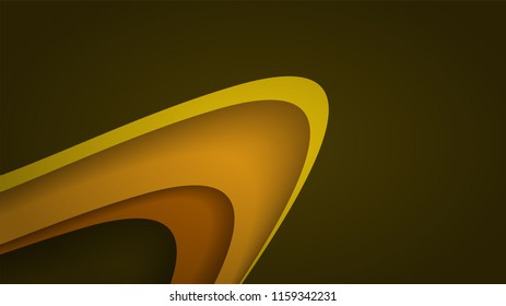 Modern Yellow Curve Vector Background 