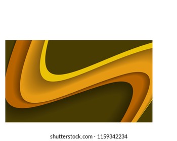Modern Yellow Curve Vector Background 