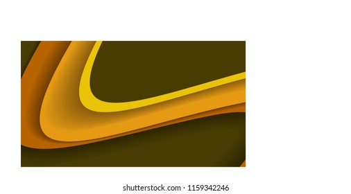 Modern Yellow Curve Vector Background 