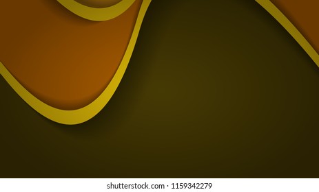 Modern Yellow Curve Vector Background 