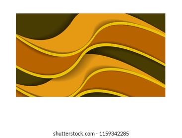 Modern Yellow Curve Vector Background 