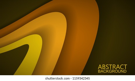 Modern Yellow Curve Vector Background 