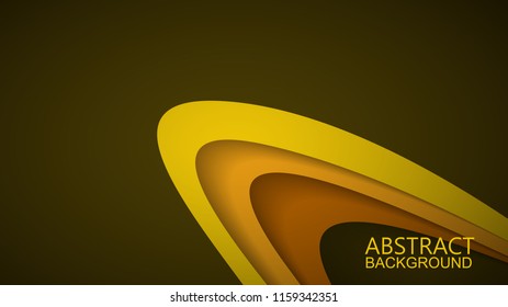 Modern Yellow Curve Vector Background 