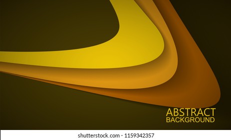Modern Yellow Curve Vector Background 